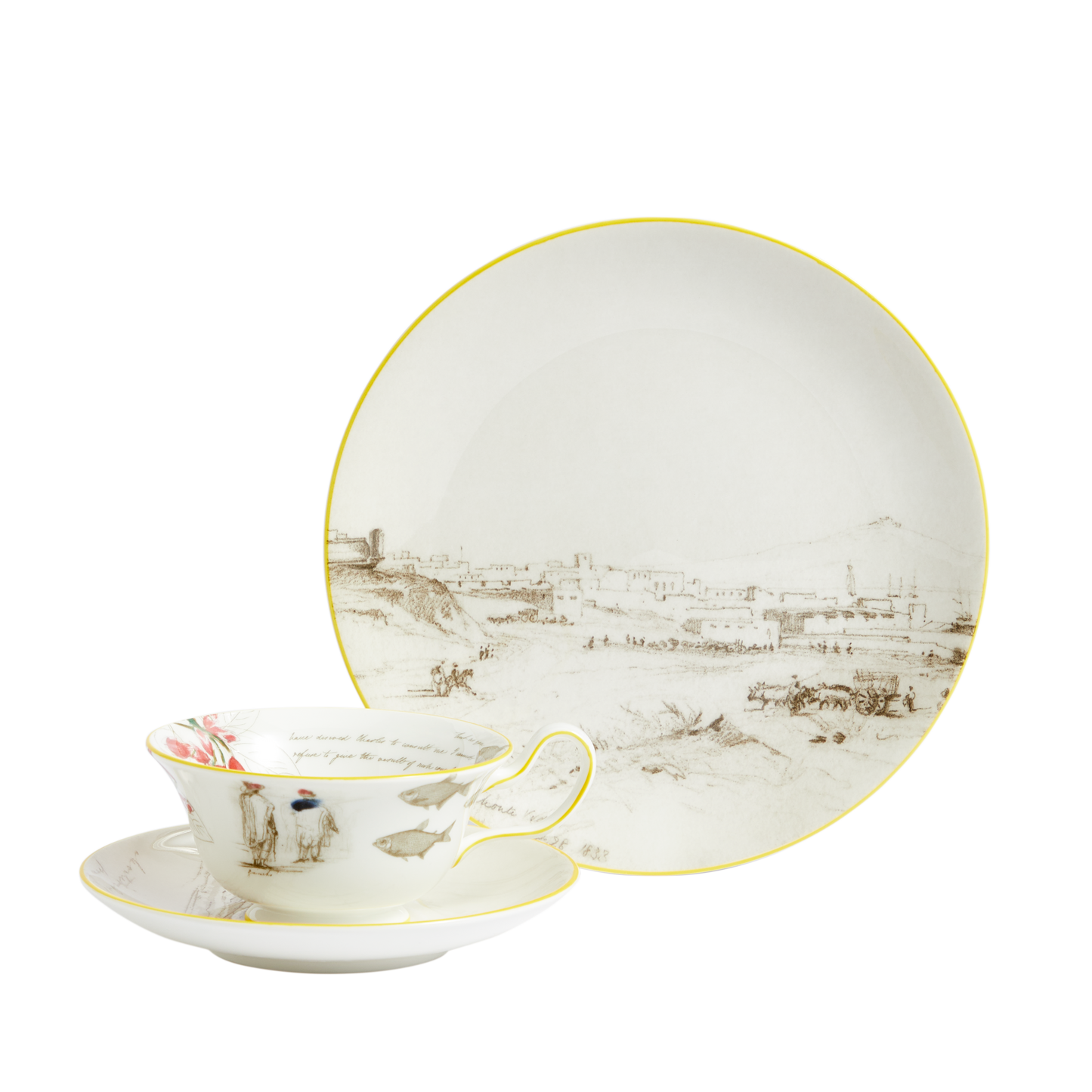 Darwin's Voyage of the Beagle: Uruguay - 3 piece tea set
