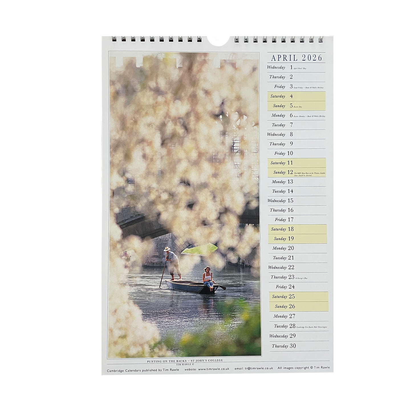 2026 Calendar Cambridge - Small