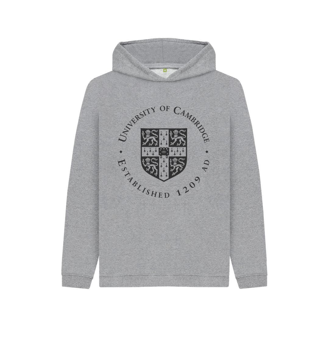 Athletic Grey Kids University of Cambridge Hoodie, Large Shield