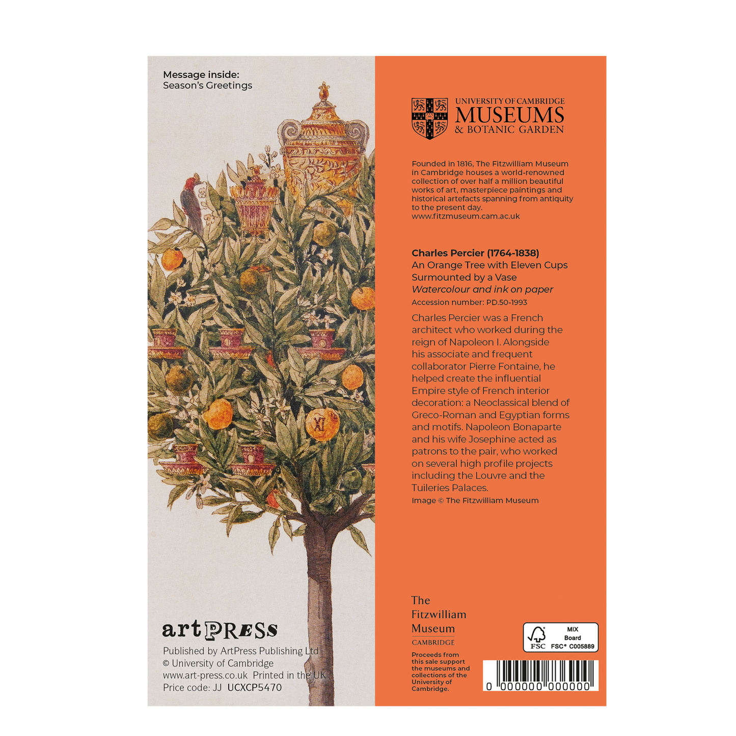 An Orange Tree - Christmas card wallet