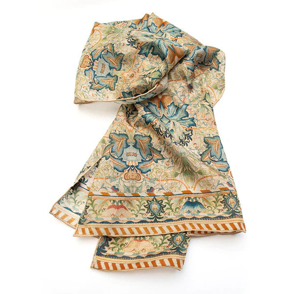 William Morris Artichokes - Habotai silk scarf