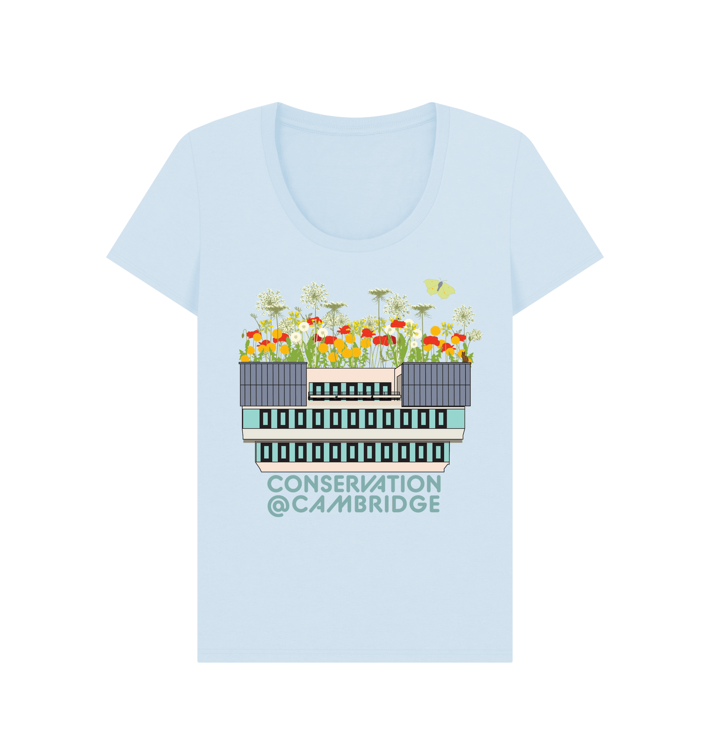 Sky Blue Printed T-shirt Front