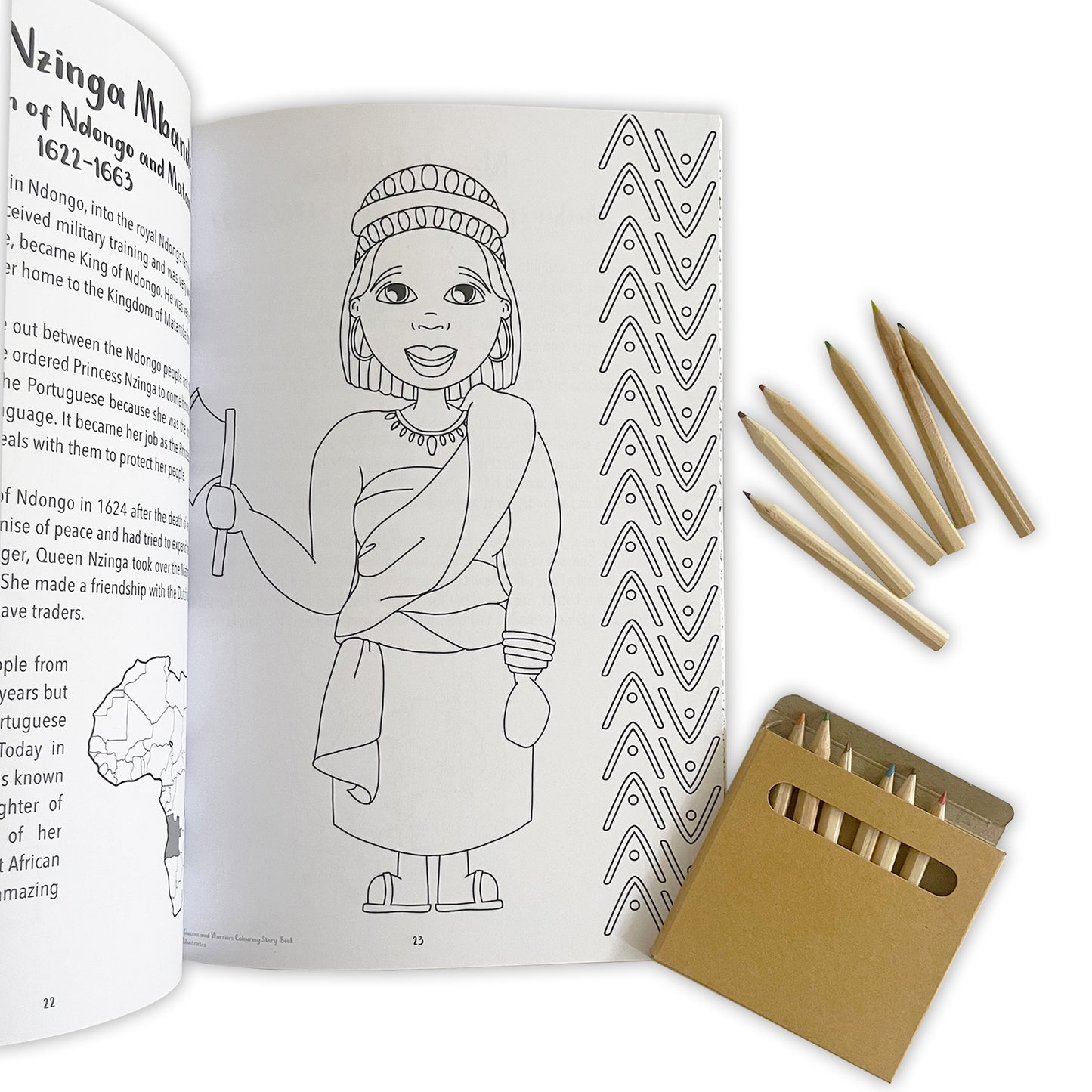 Kings, Queens, and Warriors - Colouring book activity pack