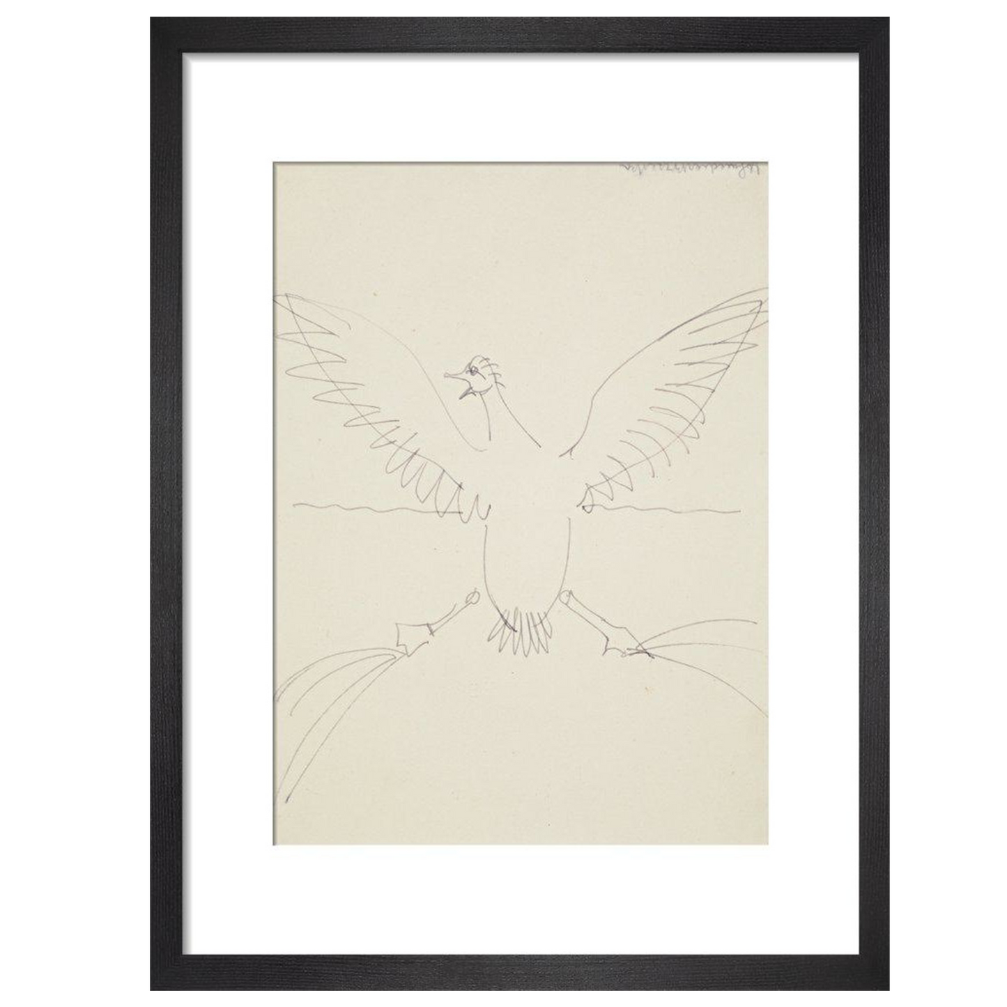 Bird landing on water - Art print