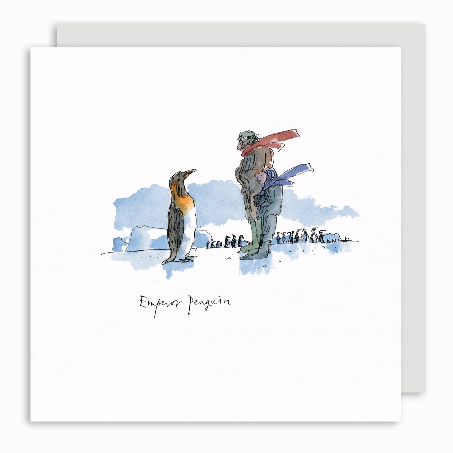 Emperor Penguin by Quentin Blake - Christmas card pack