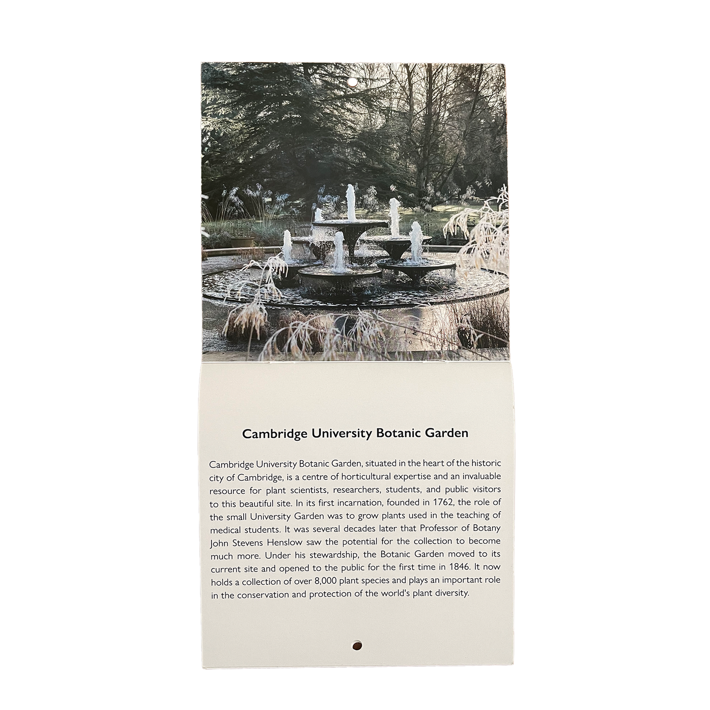 Cambridge University Botanic Garden - Mini calendar 2026