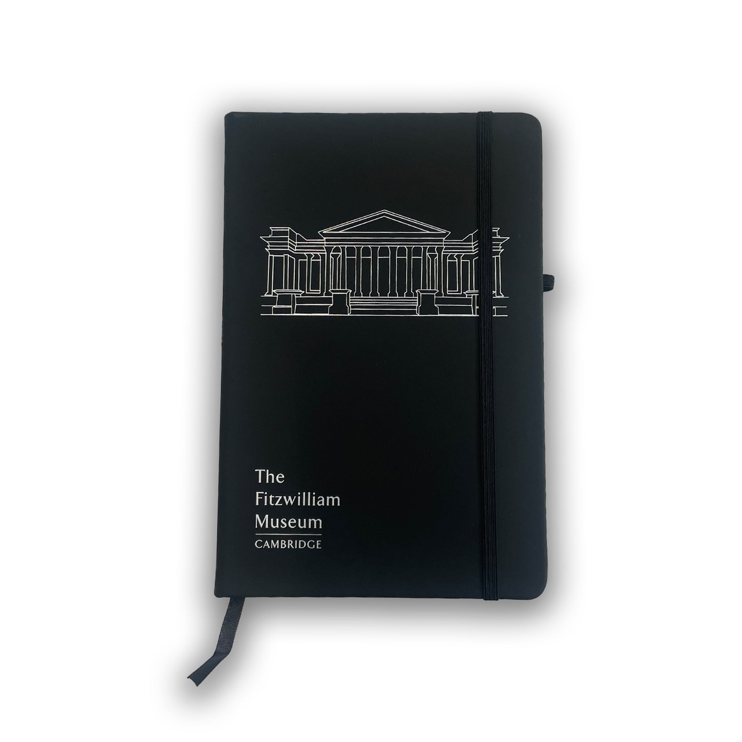 Front Cover of A5 Black Journal with Museum portico on cover