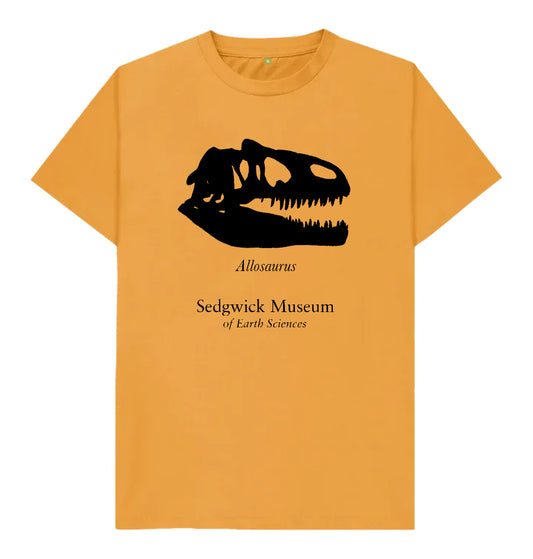 Allosaurus on Mustard Yellow - Children's T-shirt