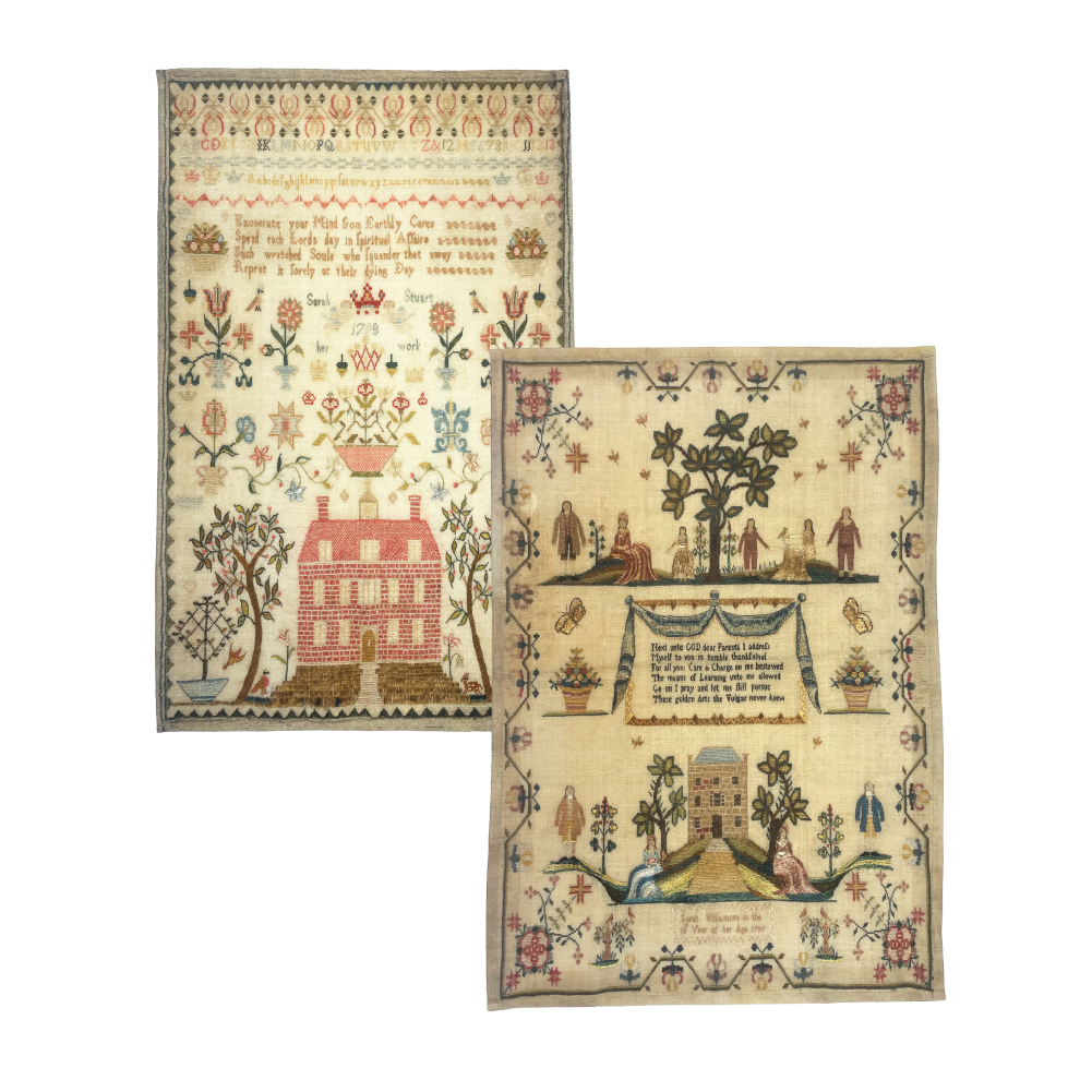 Embroidery Samplers - Set of 2 Tea Towels