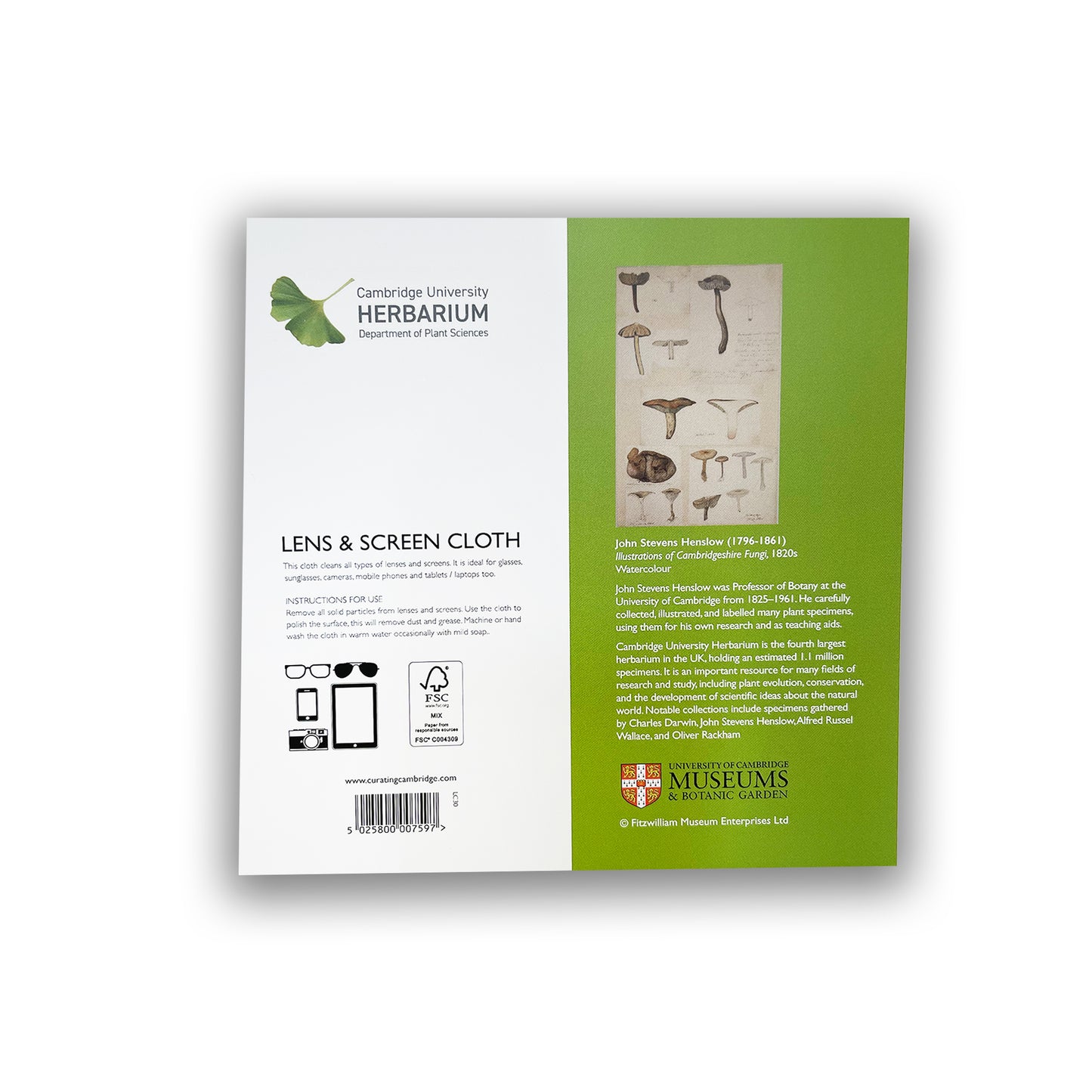 Lens cloth reverse packing