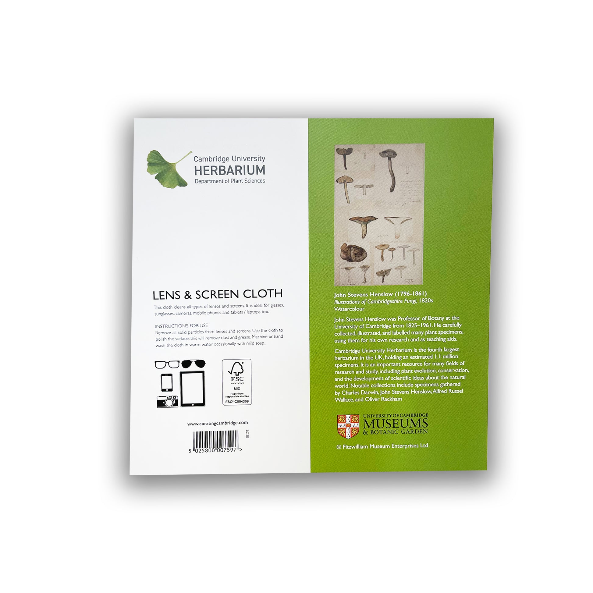 Lens cloth reverse packing