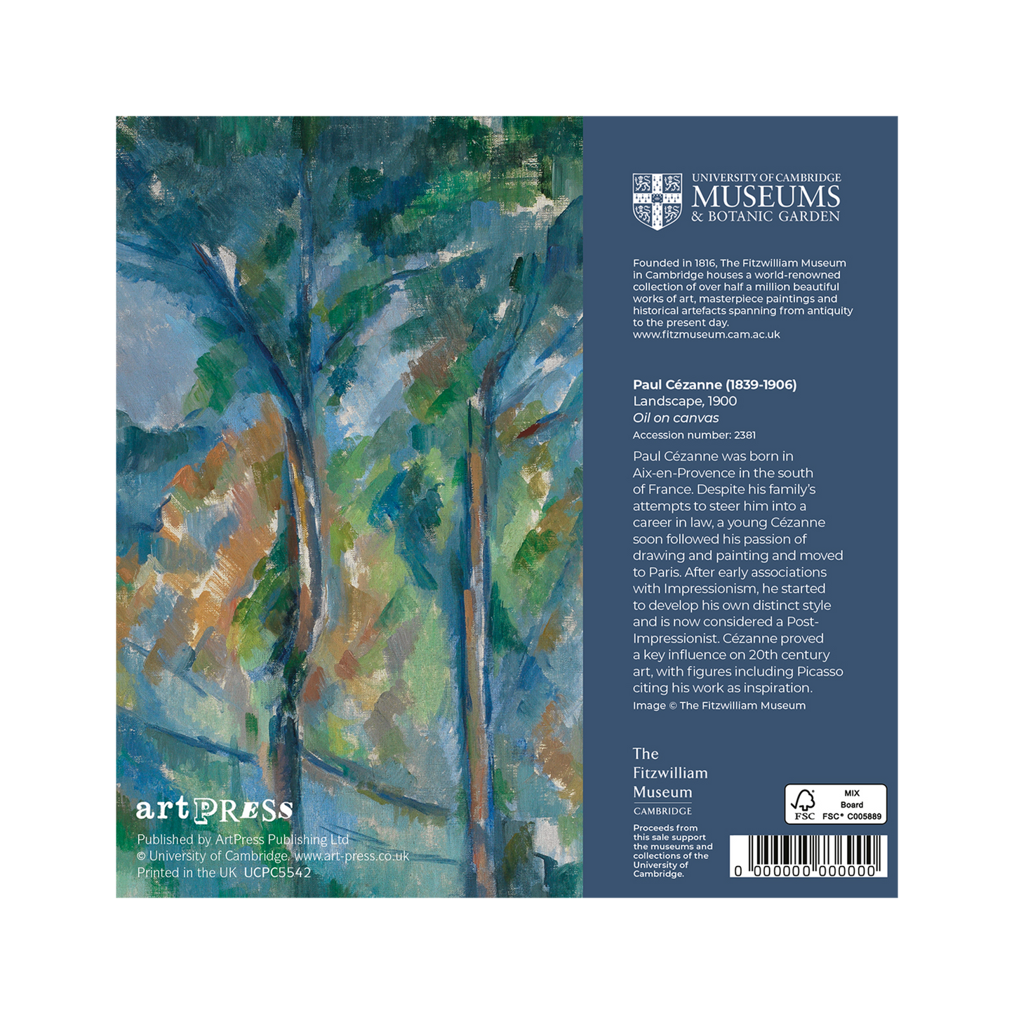 Landscape, Cezanne - Greeting card