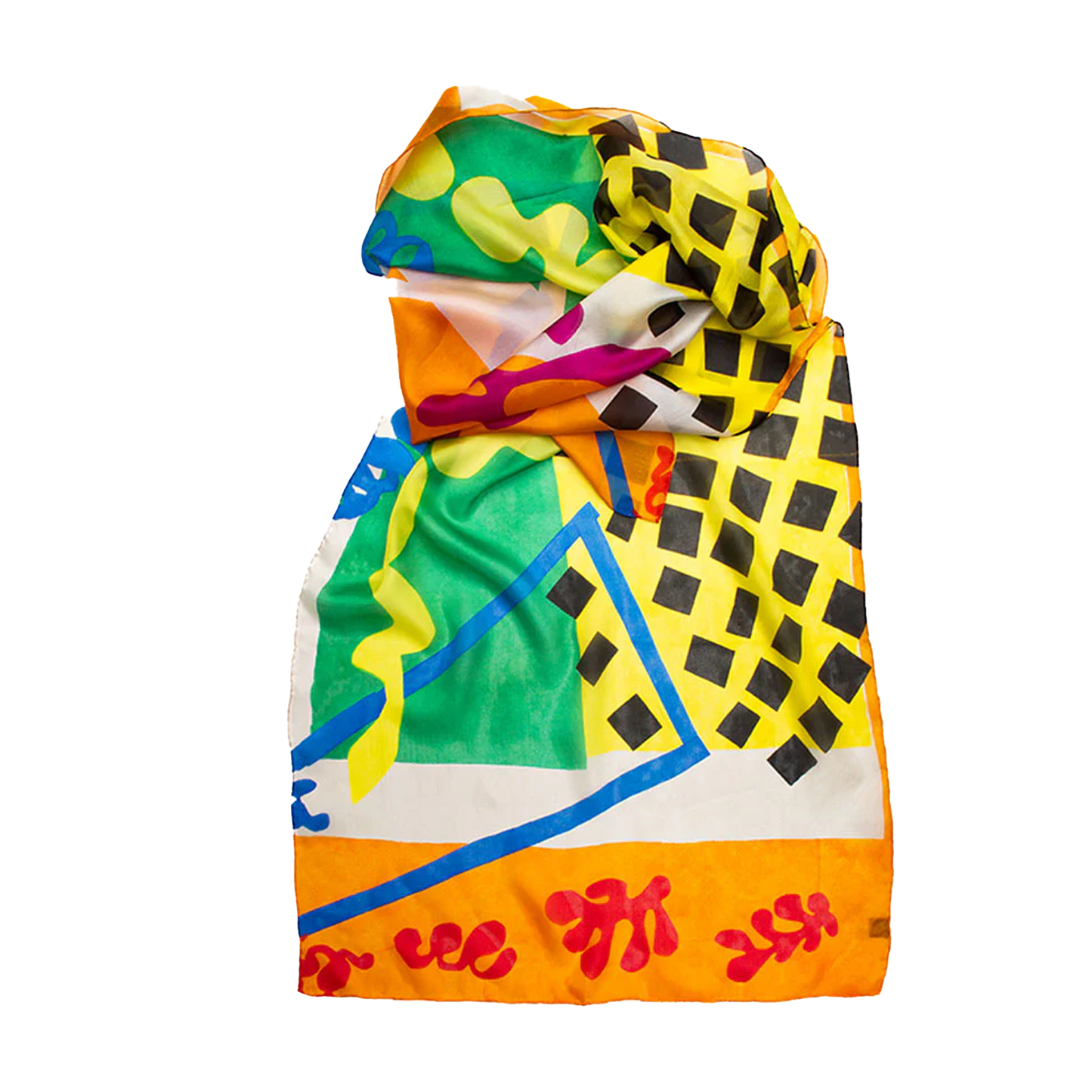 Matisse Orange - Large habotai silk scarf