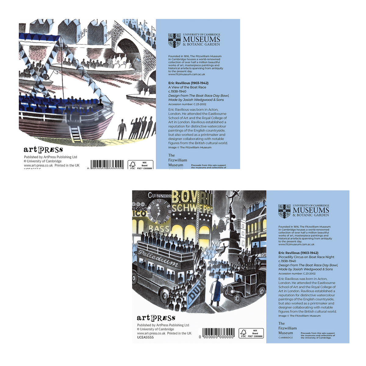 Eric Ravilious, Boat Race Day and Night - Card wallet