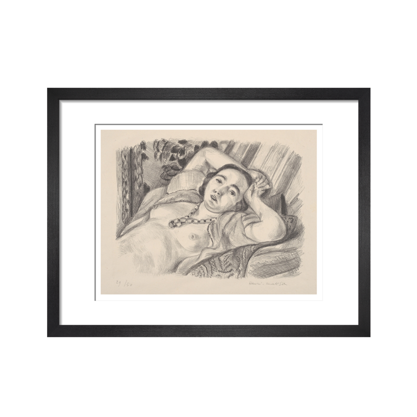Odalisque with Necklace - Art print
