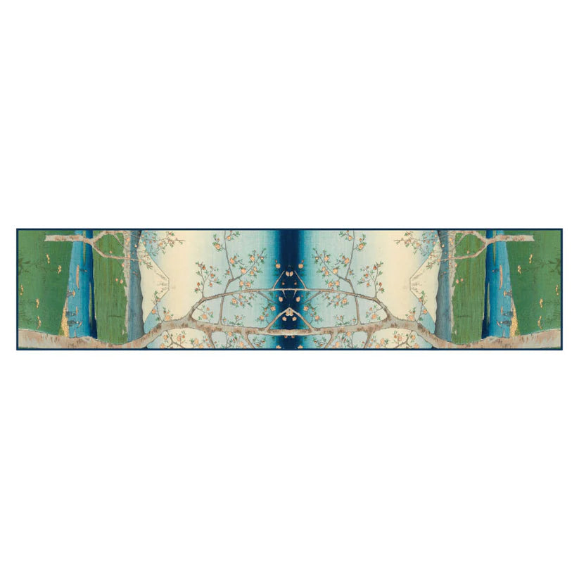 Riverside Cherry Blossom - Habotai silk scarf