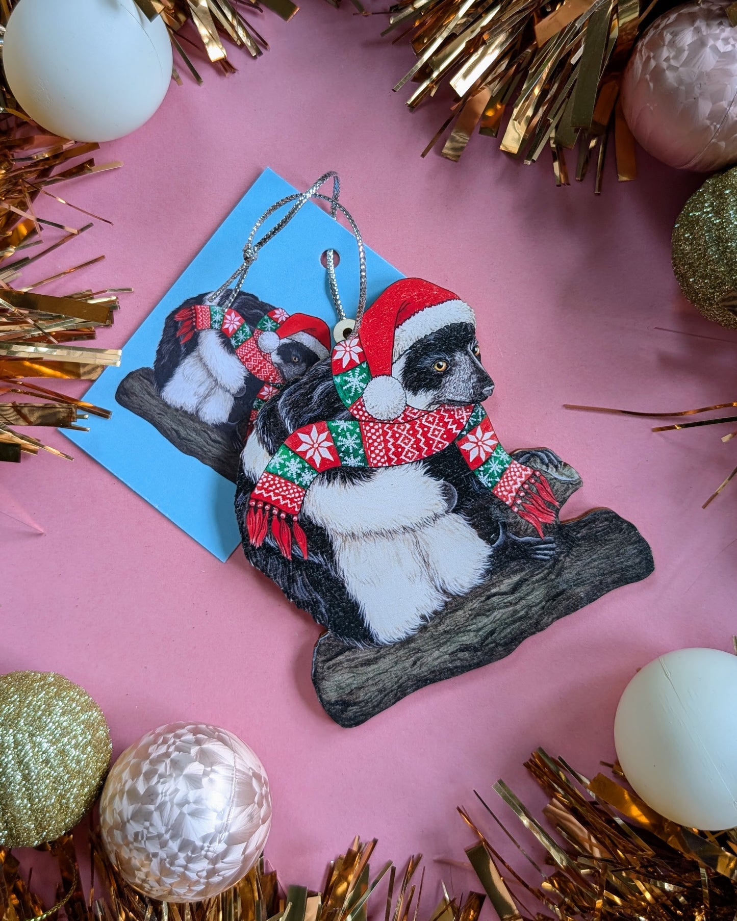 Festive Lemur - Christmas decoration