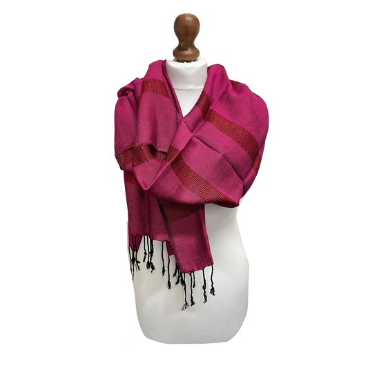 Striped with Trim - Egyptian shawl
