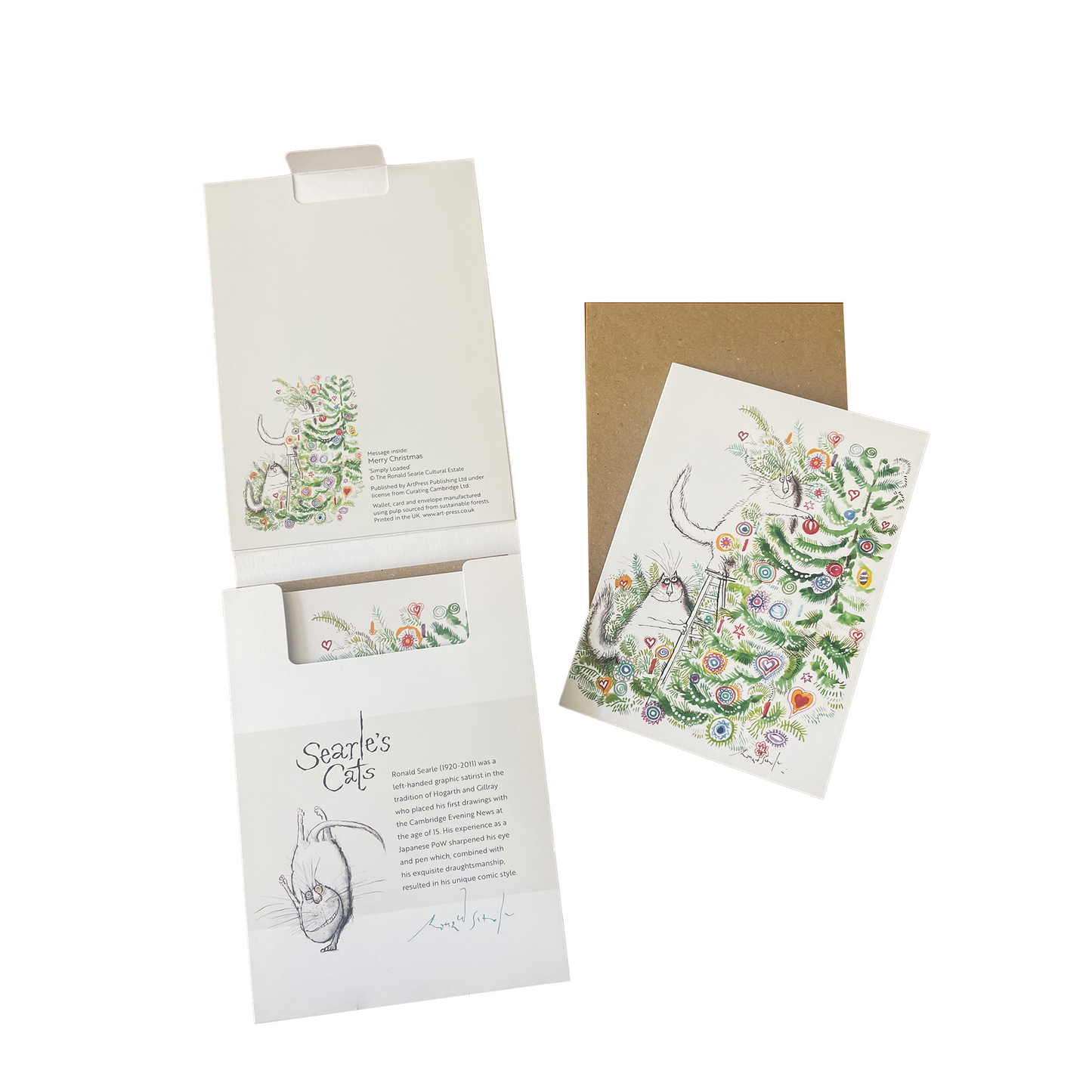 Cats and the Christmas Tree - Christmas card wallet