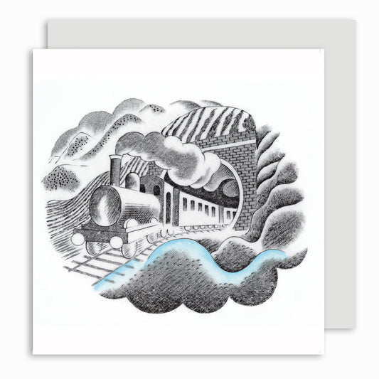 Train from 'Travel' series - Greeting card