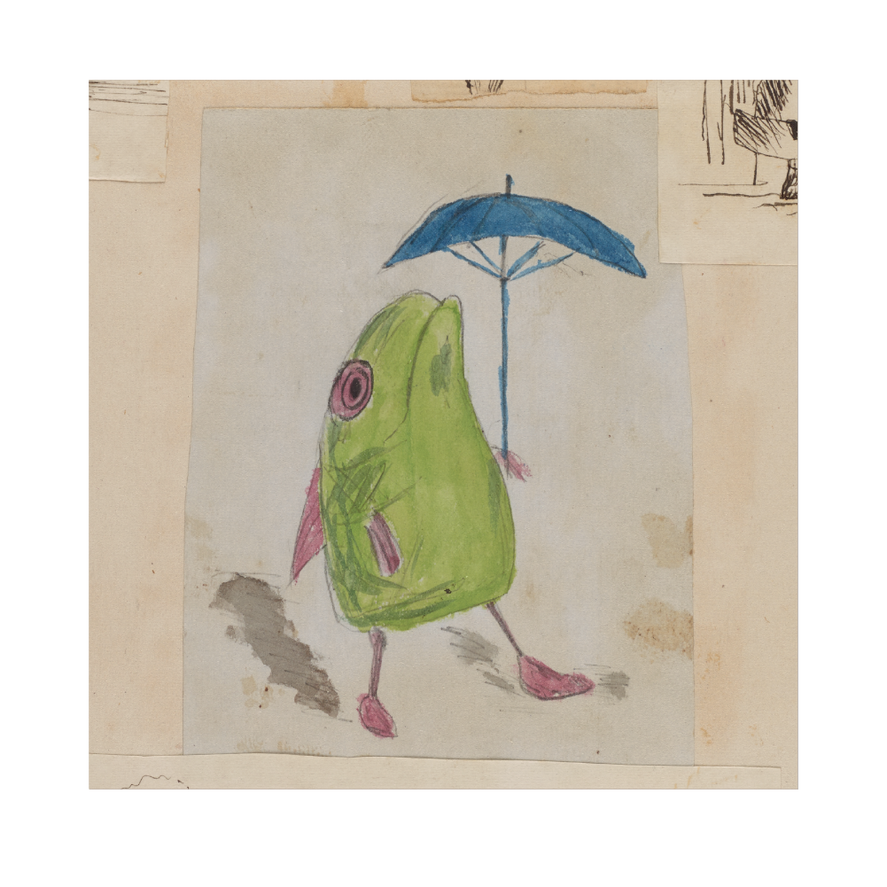 Fish with Umbrella - Greeting card