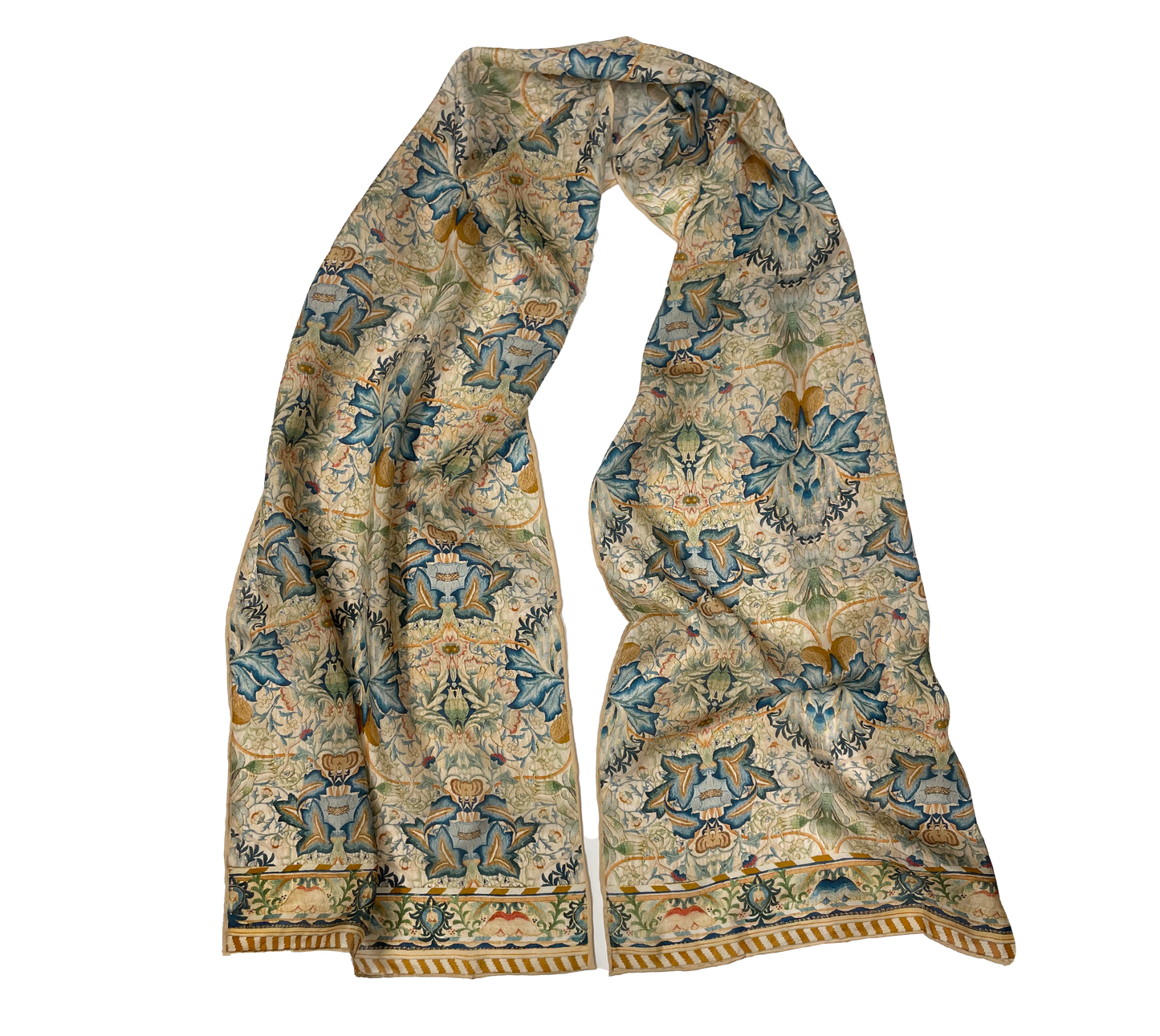 William Morris Artichokes - Habotai silk scarf
