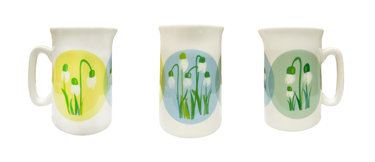 Snowdrops - Bone china jug