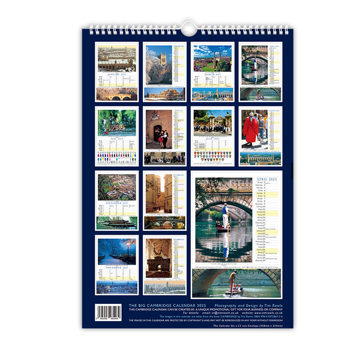 2025 Calendar Cambridge - Large