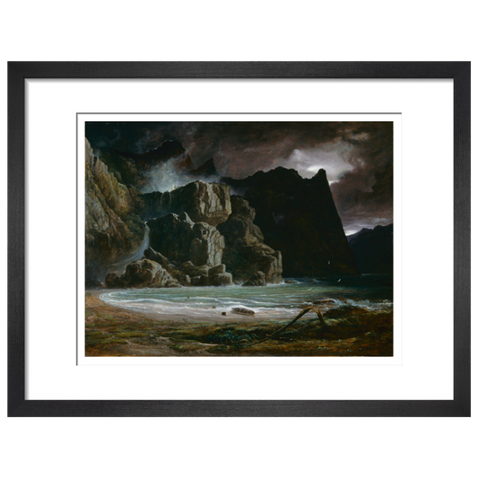 View of a Norwegian Lake Before the Sun has Dissipated the Early Morning Mist - Art print