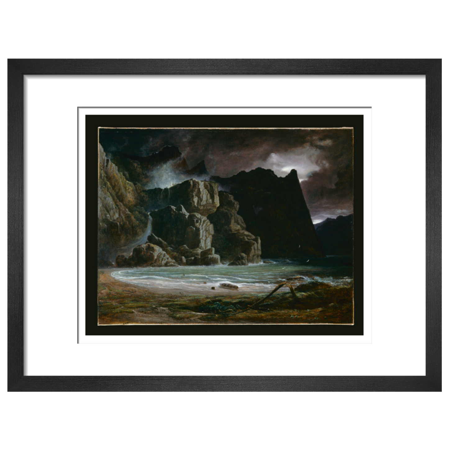 View of a Norwegian Lake Before the Sun has Dissipated the Early Morning Mist