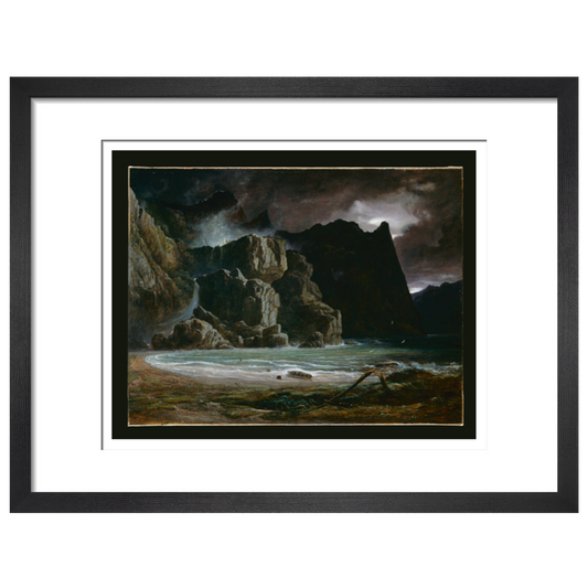 View of a Norwegian Lake Before the Sun has Dissipated the Early Morning Mist