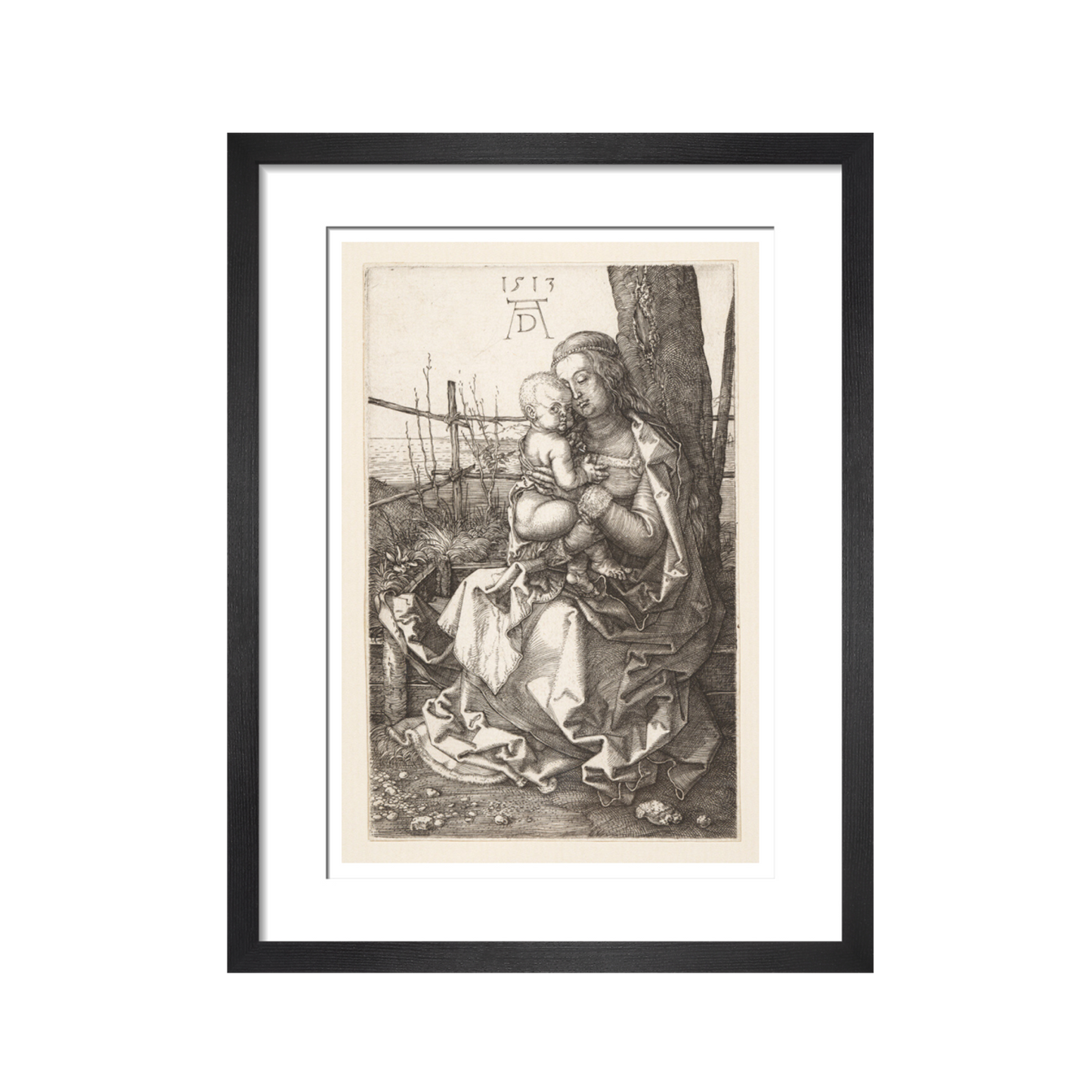 Virgin and Child Seated by a Tree - Art Print