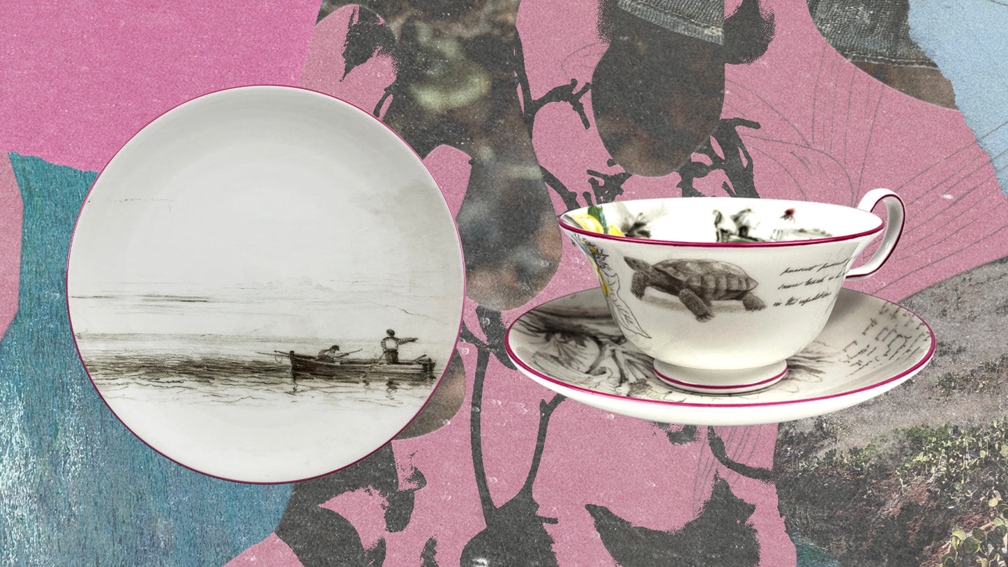 Darwin's Voyage of the Beagle: Galapagos Islands- 3 piece tea set
