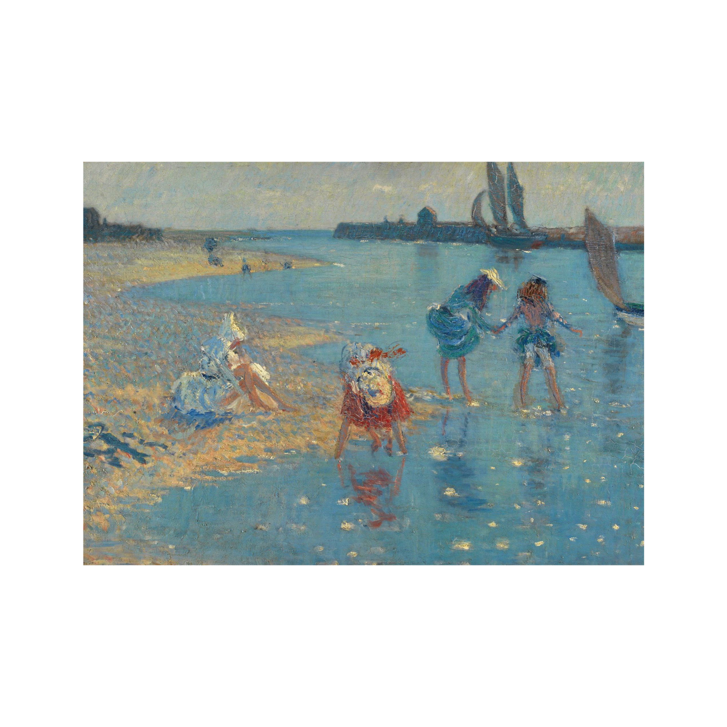 Children Paddling, Walberswick - 99 pc mini tube jigsaw