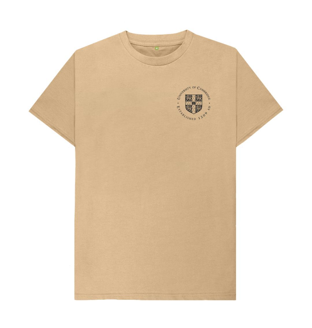 Sand Men's University of Cambridge Crew Neck Tee, Small Shield