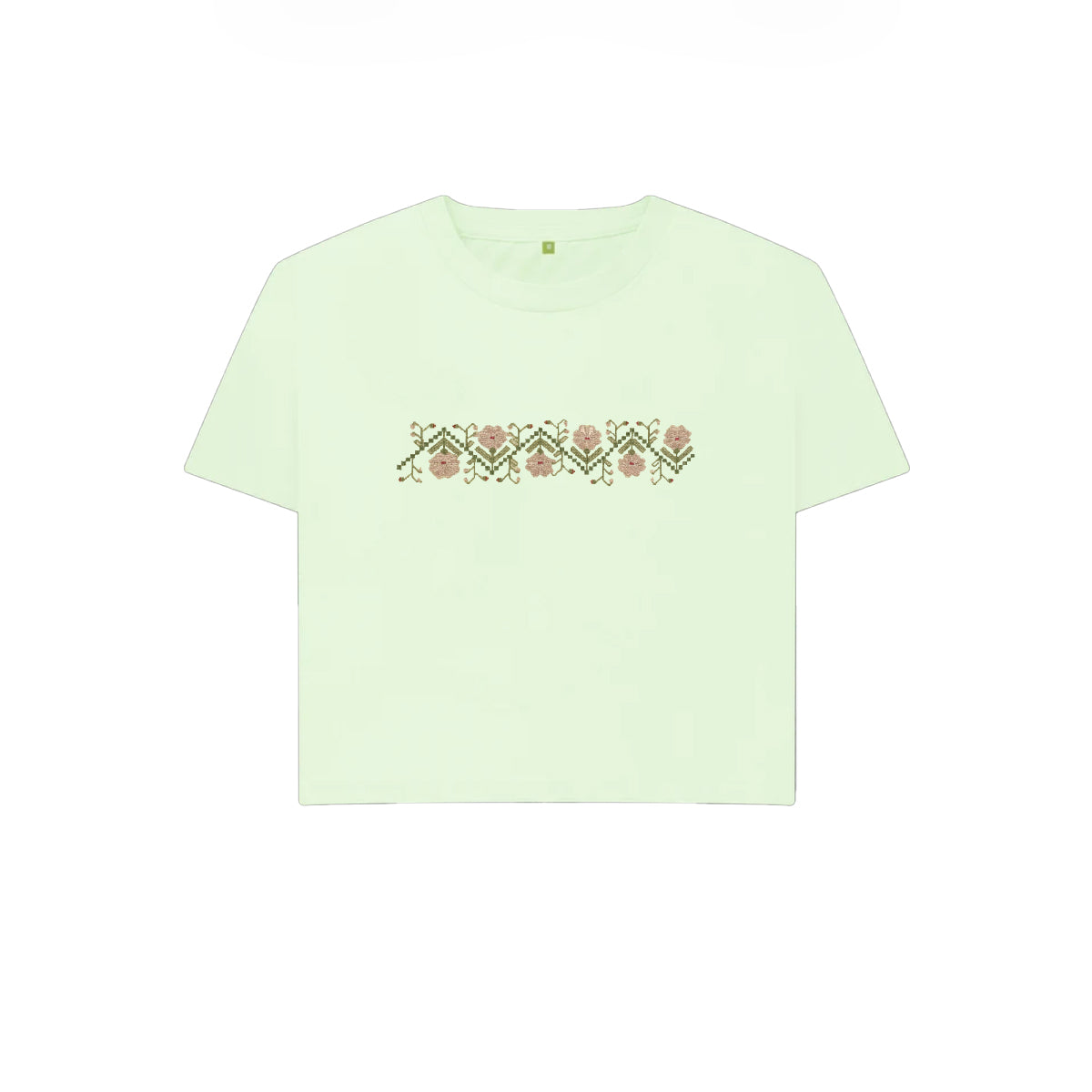 Women's Sampler Flower Band, Cropped tee