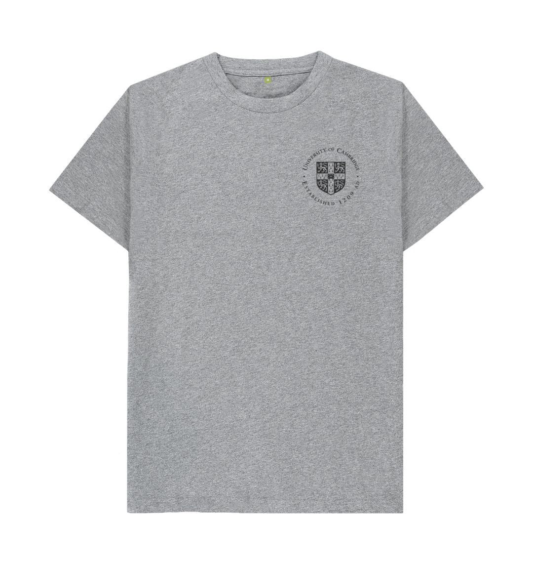 Athletic Grey Men's University of Cambridge Crew Neck Tee, Small Shield