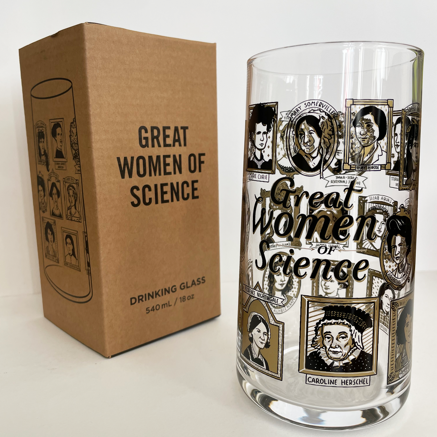 Great Women in Science - Glass Tumbler