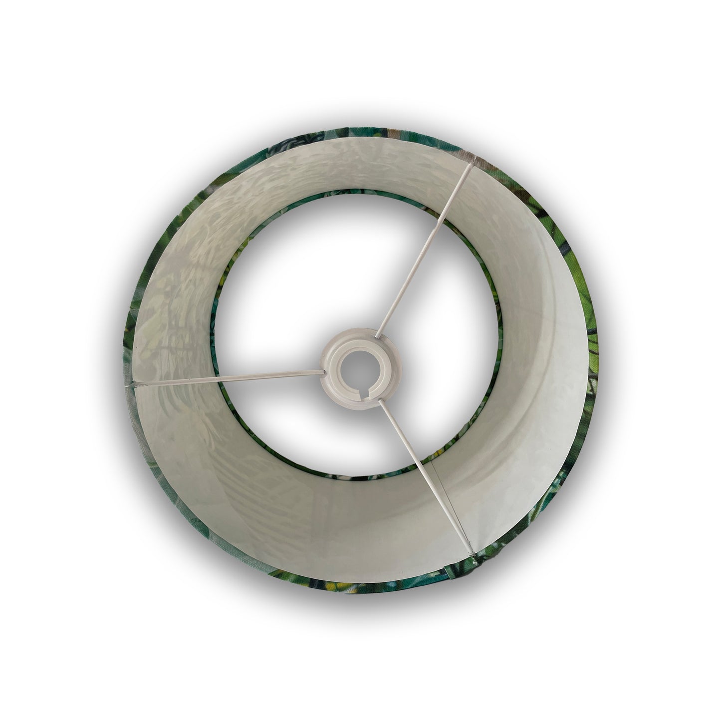 Base view of lampshade with Jade Vine design from the Cambridge University Botanic Gardens.