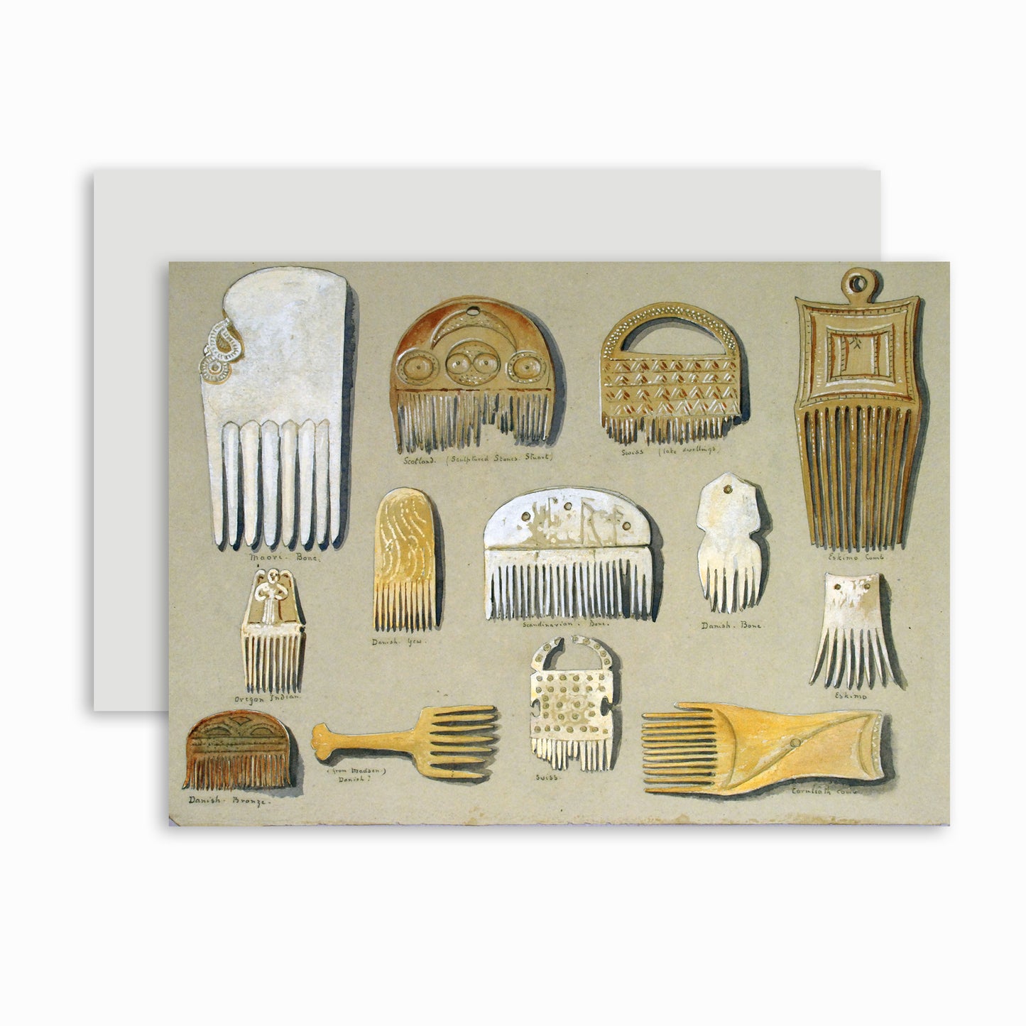 Combs by Constance Frederica - Greeting card