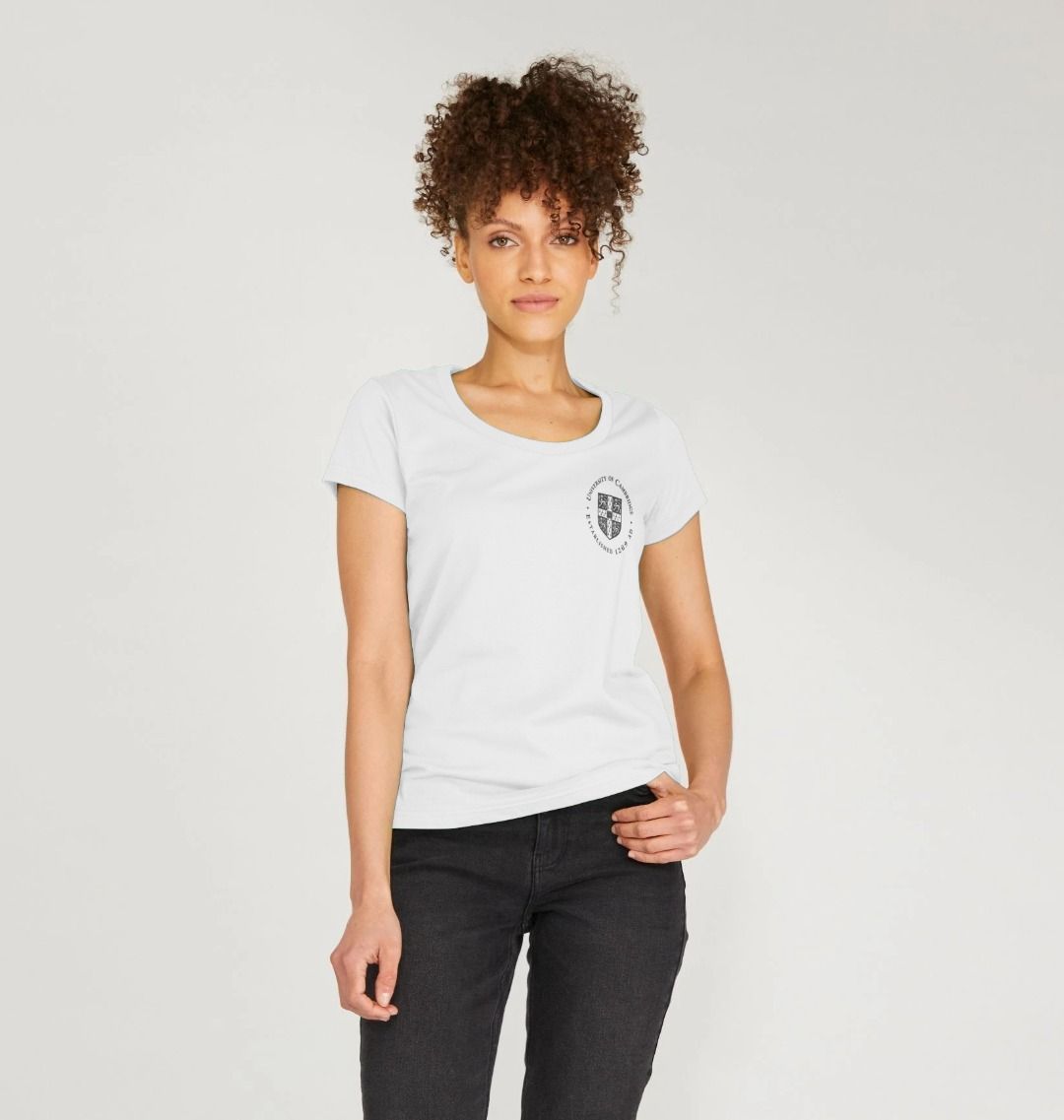 Women's University of Cambridge Scoop Neck Tee, Small shield