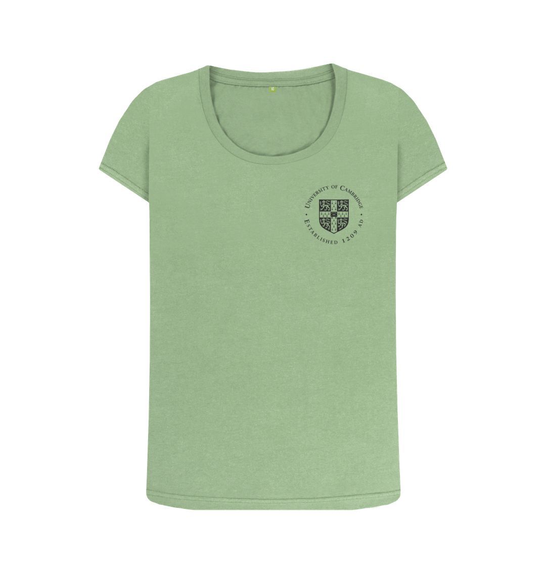 Sage Women's University of Cambridge Scoop Neck Tee, Small shield