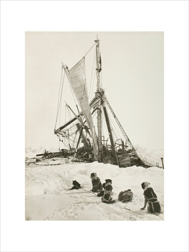 "Endurance" crushed by the ice and sinking