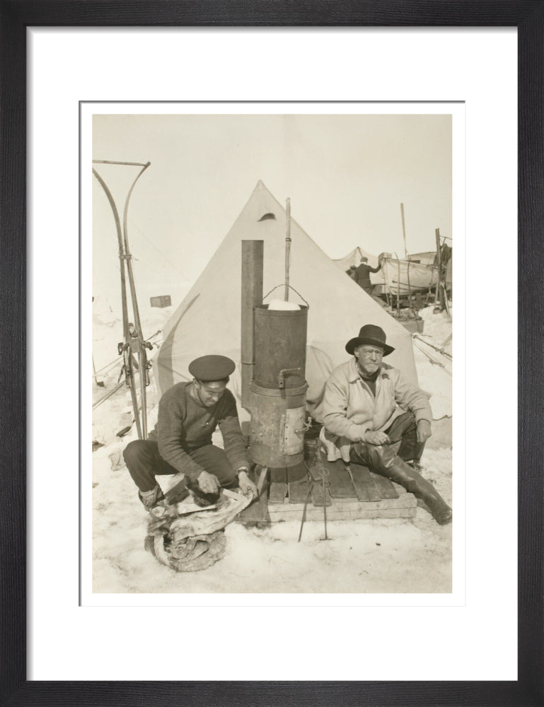 Sir Ernest Shackleton and Frank Hurley at Patience Camp