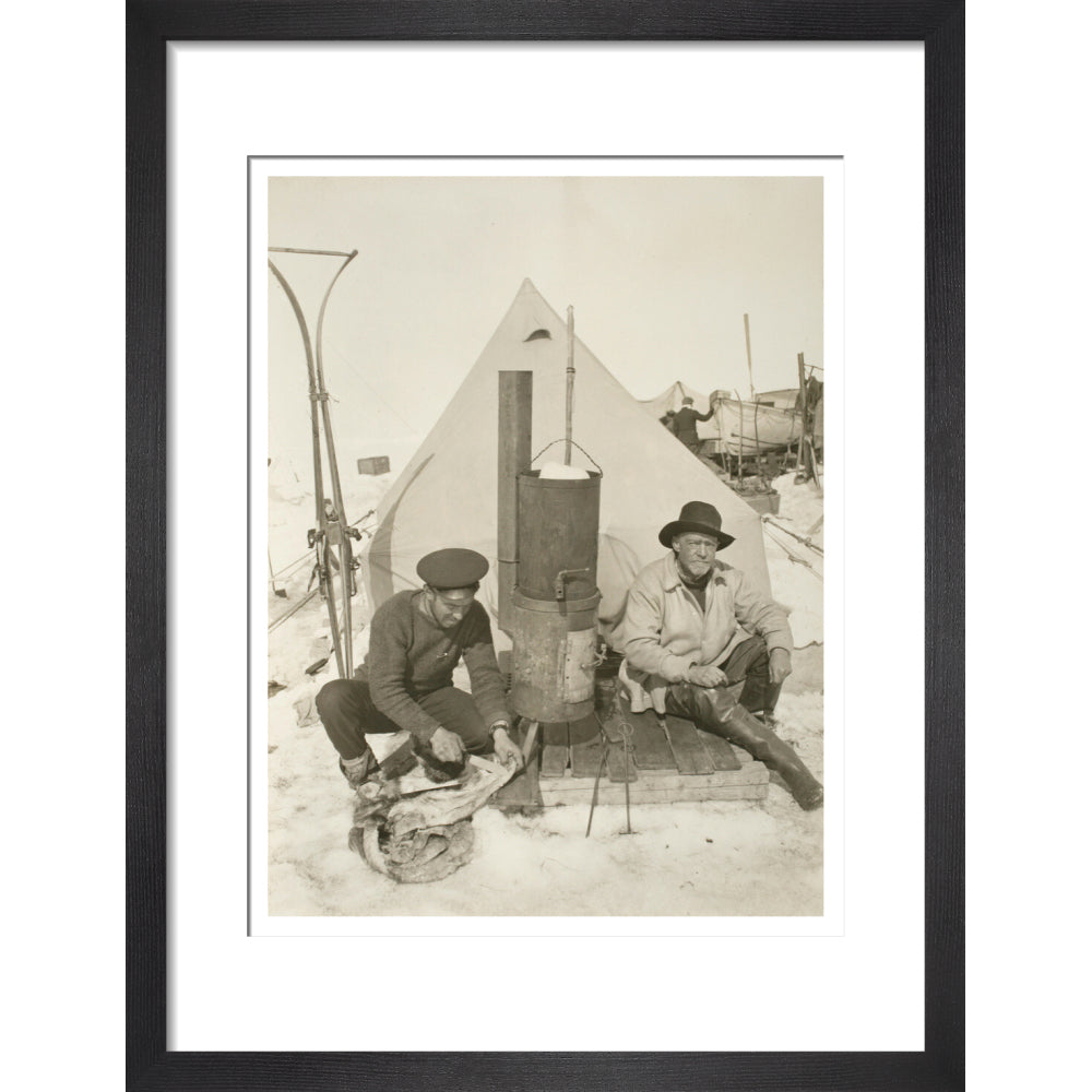 Sir Ernest Shackleton and Frank Hurley at Patience Camp