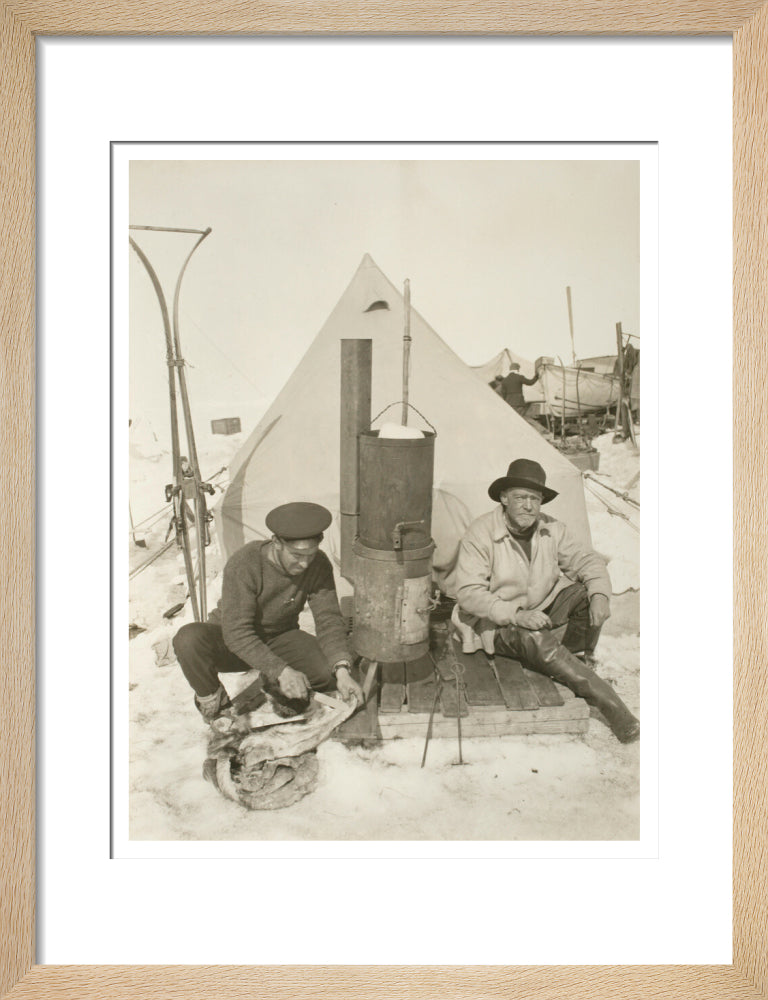 Sir Ernest Shackleton and Frank Hurley at Patience Camp