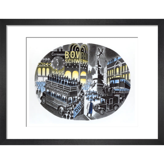 Piccadilly Circus on Boat Race Night - Art print