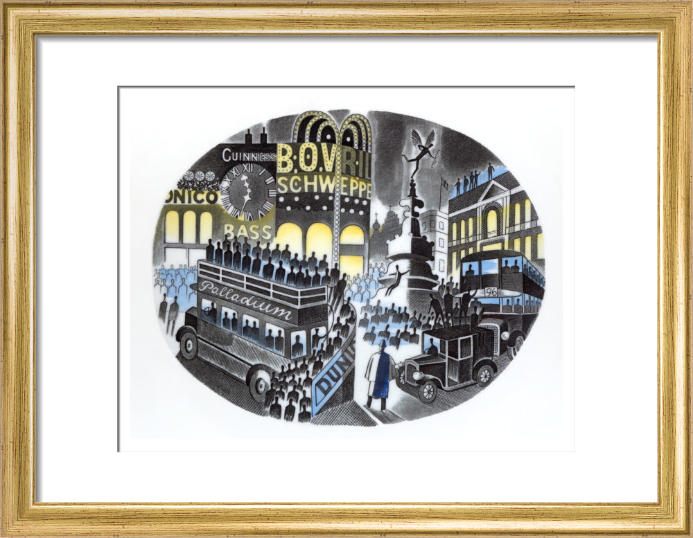 Piccadilly Circus on Boat Race Night - Art print