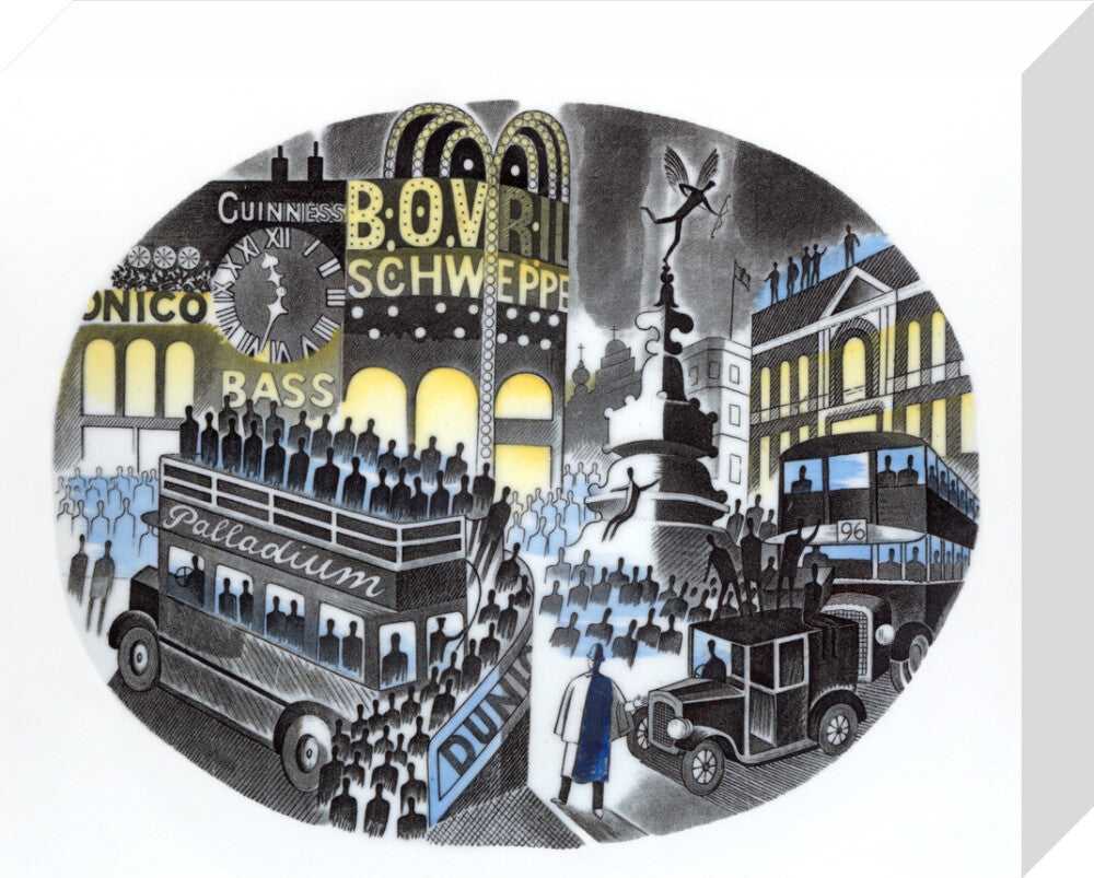 Piccadilly Circus on Boat Race Night - Art print