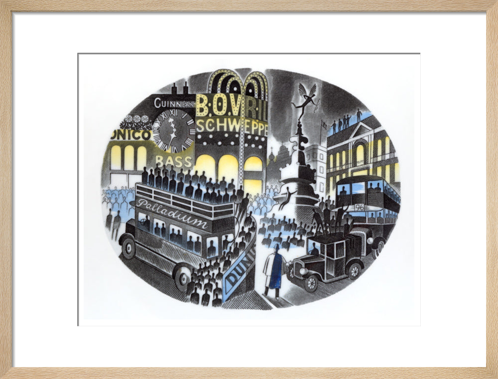 Piccadilly Circus on Boat Race Night - Art print